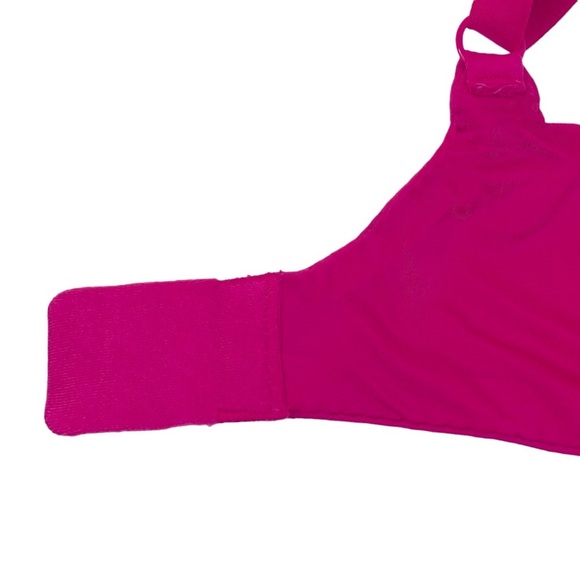 VICTORIA’S SECRET Plunge bra Fuchsia Padded Rhinestones Bling Underwire 38DD/38E - Picture 5 of 9